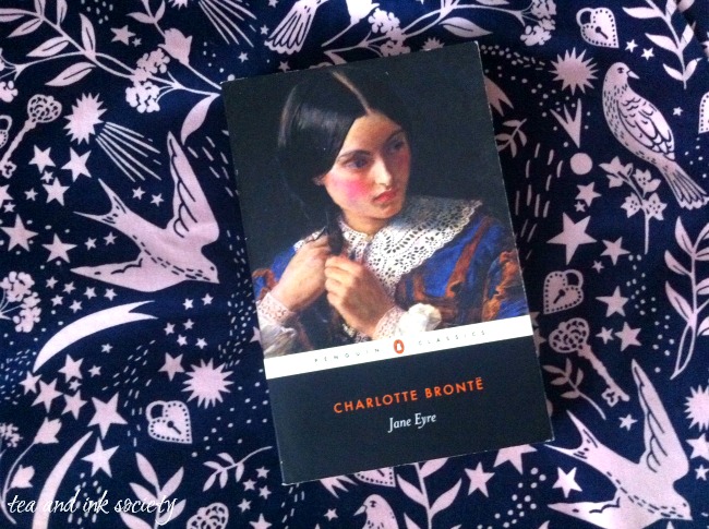 Penguin edition of Jane Eyre by Charlotte Bronte on a fantastical bird and star background