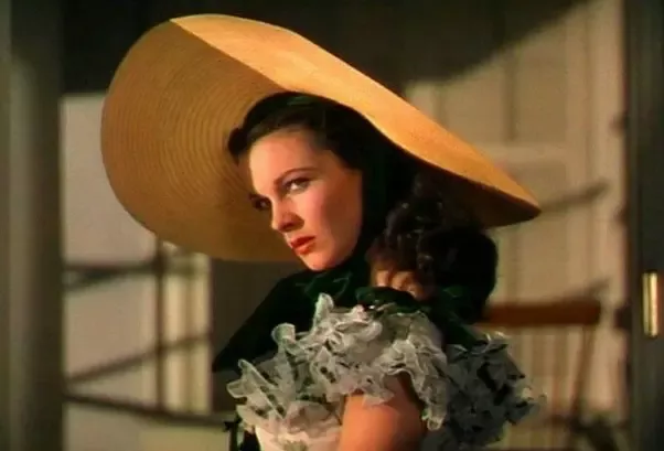 Vivien Leigh playing Scarlet O'Hara in the 1939 film of Gone with the Wind