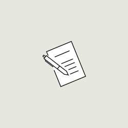Icon of lined paper with pen
