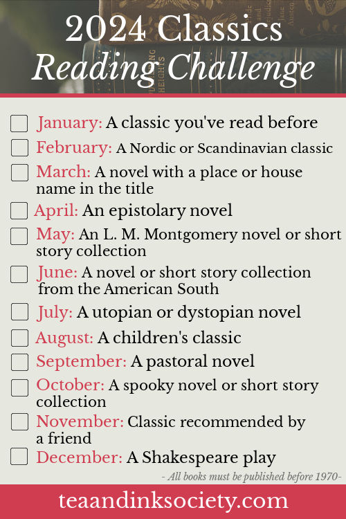 2024 Classics Reading Challenge Checklist 