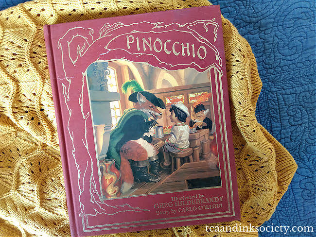 Clothbound edition of Pinocchio illustrated by Greg Hildebrandt