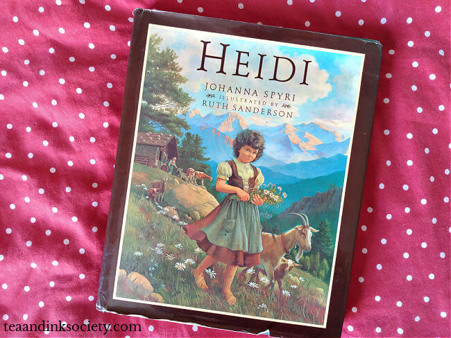 Hardback edition of Heidi, illustrated by Ruth Sanderson