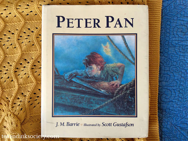 Hardback copy of Peter Pan, illustrated by Scott Gustafson