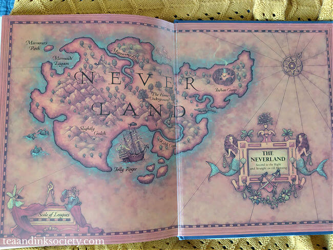 Map of Neverland from Peter Pan, illustrated by Scott Gustafson